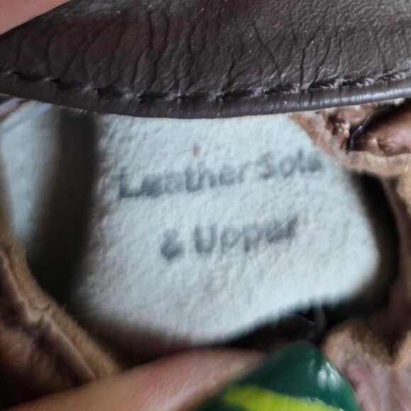 NWOT TOMMY TICKLE ( 3-6 MO. ) Leather Slip In Mocossins - Picture 6 of 7